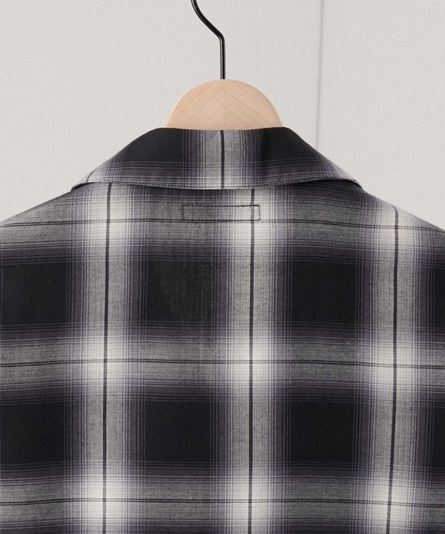 Alfred Alex(アルフレッドアレックス)の「【Alfred Alex】Ombre Check Open Collar Shirt / オンブレチェック オーバーサイズ オープンカラーシャツ(シャツ/ブラウス・メンズ・アッシュブラウン/ブラック/グレイッシュブルー・M/L)」の22枚目の写真