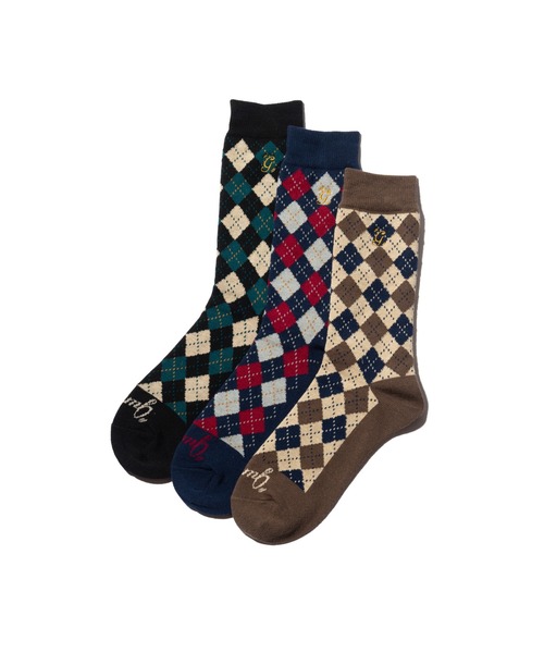 glamb(グラム)の「Argyle Socks Set / アーガイルソックスセット(ソックス/靴下・メンズ・マルチ・FREE)」の1枚目の写真