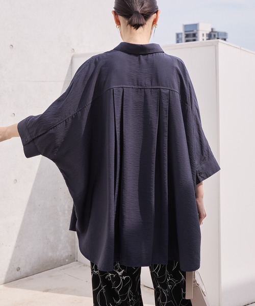 AMERICAN HOLIC(アメリカンホリック)の「【WEB限定】接触冷感Wポケット5分袖シャツチュニック(シャツ/ブラウス・レディース・カーキ/チャコールグレー/アイボリー/ブラウン・FREE)」の11枚目の写真
