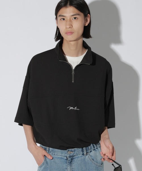 LAKOLE(ラコレ)の「フクレハーフZIPT / 820348(Tシャツ/カットソー・メンズ・ホワイト/ブルー/ブラック/ベージュ・MEDIUM/LARGE)」の2枚目の写真