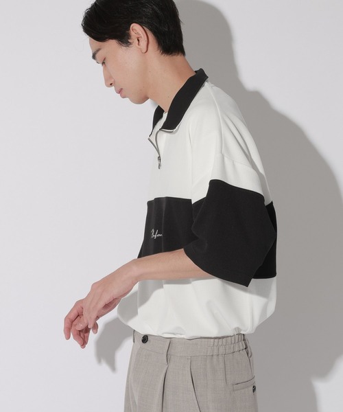 LAKOLE(ラコレ)の「フクレハーフZIPT / 820348(Tシャツ/カットソー・メンズ・ホワイト/ブルー/ブラック/ベージュ・MEDIUM/LARGE)」の13枚目の写真