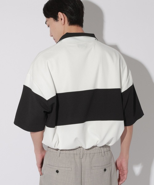 LAKOLE(ラコレ)の「フクレハーフZIPT / 820348(Tシャツ/カットソー・メンズ・ホワイト/ブルー/ブラック/ベージュ・MEDIUM/LARGE)」の14枚目の写真
