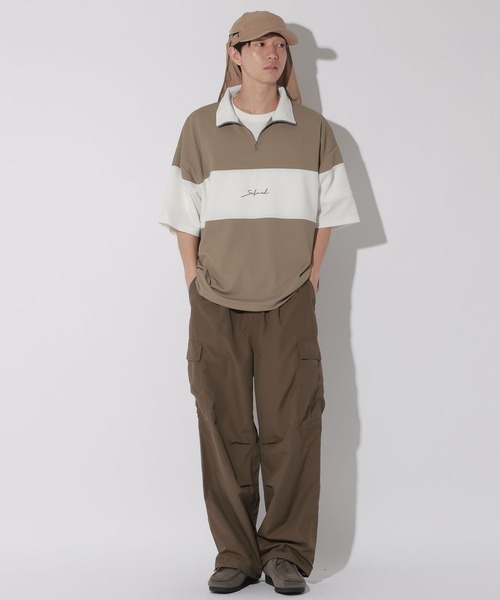 LAKOLE(ラコレ)の「フクレハーフZIPT / 820348(Tシャツ/カットソー・メンズ・ホワイト/ブルー/ブラック/ベージュ・MEDIUM/LARGE)」の22枚目の写真