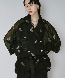 Ezick（エジック）の「Embroidery sheer midi trench coat/刺繍シアートレンチコート（トレンチコート）」