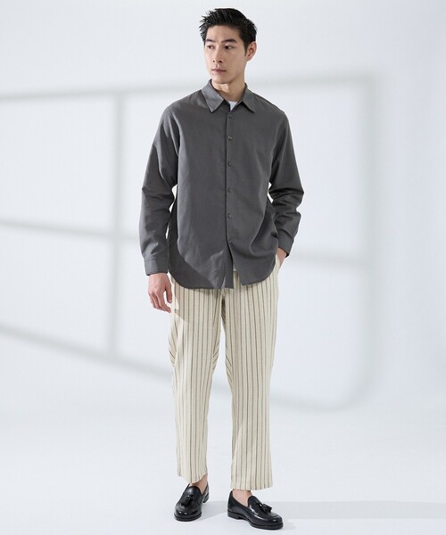 ABAHOUSE GRAY（アバハウスグレイ）の「【リネンブレンド】ストライプ イージーパンツ（その他パンツ・メンズ・オフホワイト/カーキ/ブラウン・46/48/50）」の15枚目の写真