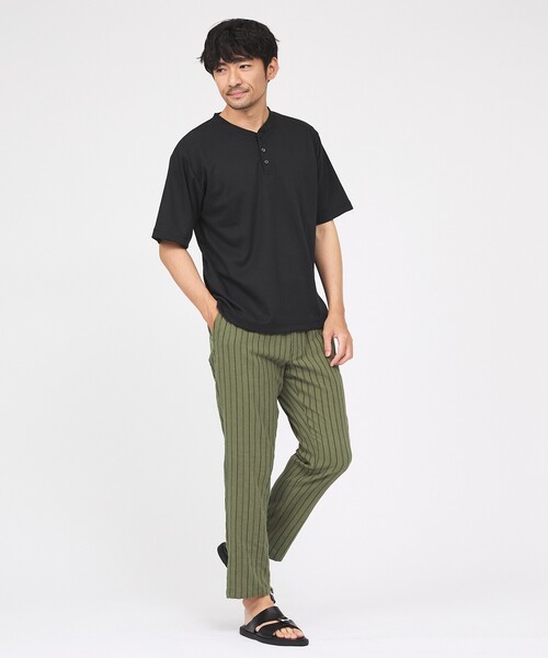 ABAHOUSE GRAY(アバハウスグレイ)の「【リネンブレンド】ストライプ イージーパンツ(その他パンツ・メンズ・オフホワイト/カーキ/ブラウン・46/48/50)」の14枚目の写真