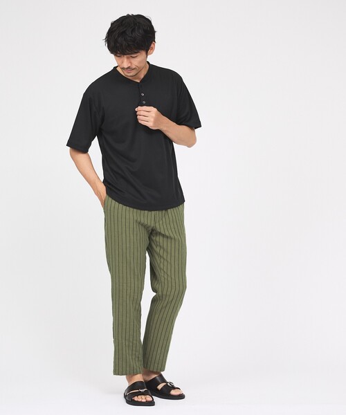 ABAHOUSE GRAY(アバハウスグレイ)の「【リネンブレンド】ストライプ イージーパンツ(その他パンツ・メンズ・オフホワイト/カーキ/ブラウン・46/48/50)」の13枚目の写真