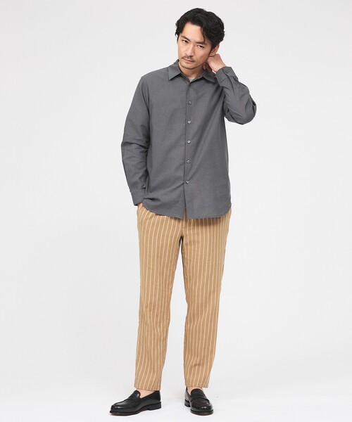 ABAHOUSE GRAY(アバハウスグレイ)の「【リネンブレンド】ストライプ イージーパンツ(その他パンツ・メンズ・オフホワイト/カーキ/ブラウン・46/48/50)」の7枚目の写真