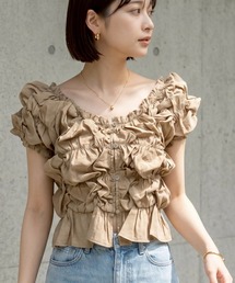 deux amour | 半袖シャーリングブラウス(Tシャツ/カットソー)