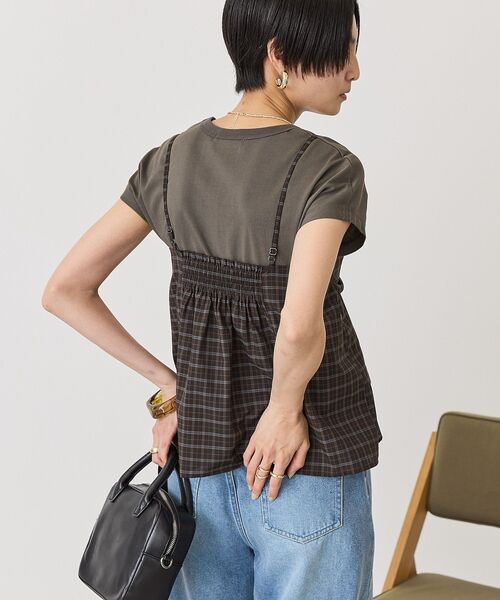 AMERICAN HOLIC(アメリカンホリック)の「【2点セット】ノースリーブTシャツ+ビスチェ(Tシャツ/カットソー・レディース・チャコールグレー/オフホワイト・M/L)」の17枚目の写真