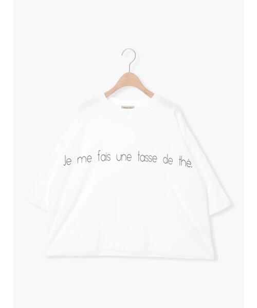 セール】◇強撚天竺ワイドロゴプリントTシャツ（Tシャツ/カットソー