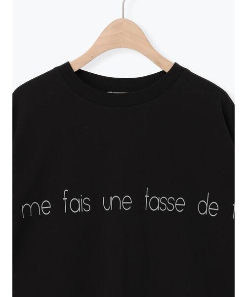 Samansa Mos2(サマンサ モスモス)の「◇強撚天竺ワイドロゴプリントTシャツ(Tシャツ/カットソー・レディース・イエロー/オフホワイト/ブラック・F)」の6枚目の写真