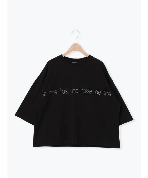Samansa Mos2(サマンサ モスモス)の「◇強撚天竺ワイドロゴプリントTシャツ(Tシャツ/カットソー・レディース・イエロー/オフホワイト/ブラック・F)」の13枚目の写真
