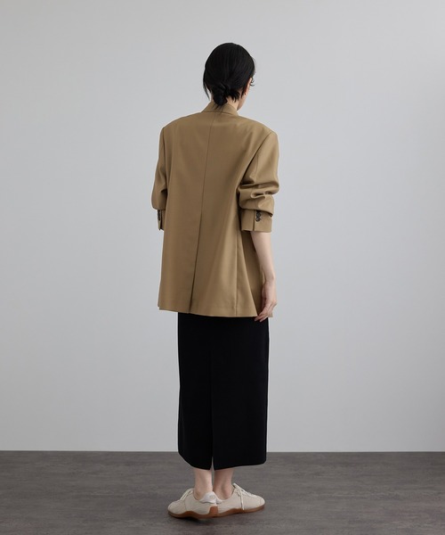 SALON adam et rope'(サロン アダム エ ロペ)の「ウーステッドツイルジャケット / セットアップ対応(テーラードジャケット・レディース・チャコールグレー/ベージュ系その他・FREE)」の18枚目の写真