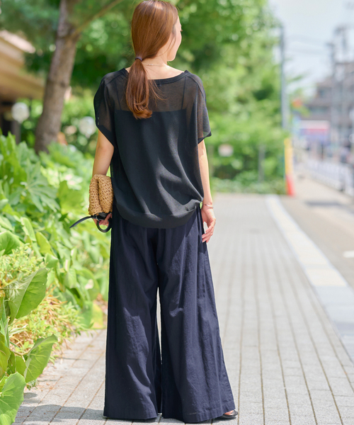 JOURNAL STANDARD relume（ジャーナルスタンダード　レリューム）の「《追加3》リネンコットンワイドギャザーパンツ（その他パンツ・レディース・アイボリー・36/38）」の14枚目の写真