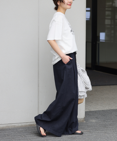 JOURNAL STANDARD relume（ジャーナルスタンダード　レリューム）の「《追加3》リネンコットンワイドギャザーパンツ（その他パンツ・レディース・アイボリー・36/38）」の19枚目の写真