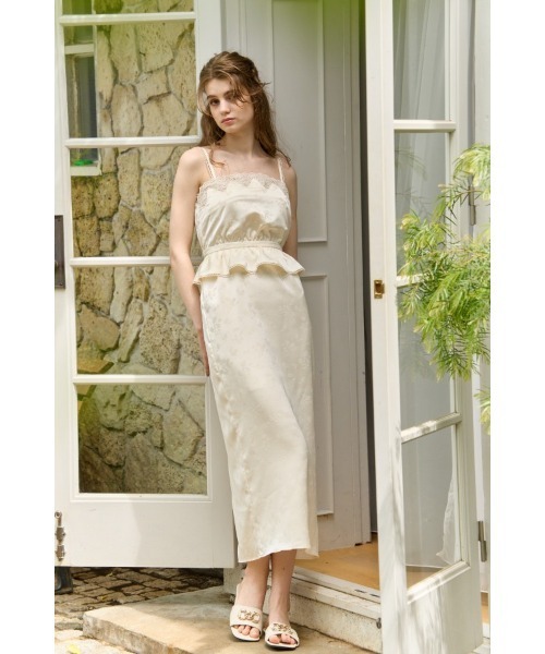セール】Satin Jacquard Camisole One-piece サテンジャガード