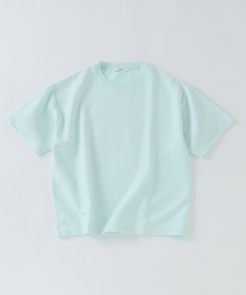JOURNAL STANDARD relume(ジャーナルスタンダード レリューム)の「ブークレ ジャガード ニットソー(Tシャツ/カットソー・メンズ・ダークグリーン/ライトグレー/コバルトブルー・MEDIUM/LARGE)」の2枚目の写真