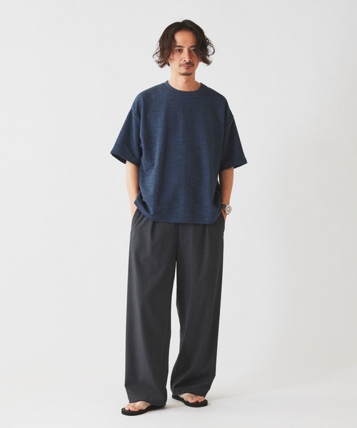 JOURNAL STANDARD relume(ジャーナルスタンダード レリューム)の「ブークレ ジャガード ニットソー(Tシャツ/カットソー・メンズ・ダークグリーン/ライトグレー/コバルトブルー・MEDIUM/LARGE)」の5枚目の写真