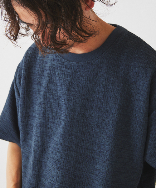 JOURNAL STANDARD relume(ジャーナルスタンダード レリューム)の「ブークレ ジャガード ニットソー(Tシャツ/カットソー・メンズ・ダークグリーン/ライトグレー/コバルトブルー・MEDIUM/LARGE)」の12枚目の写真