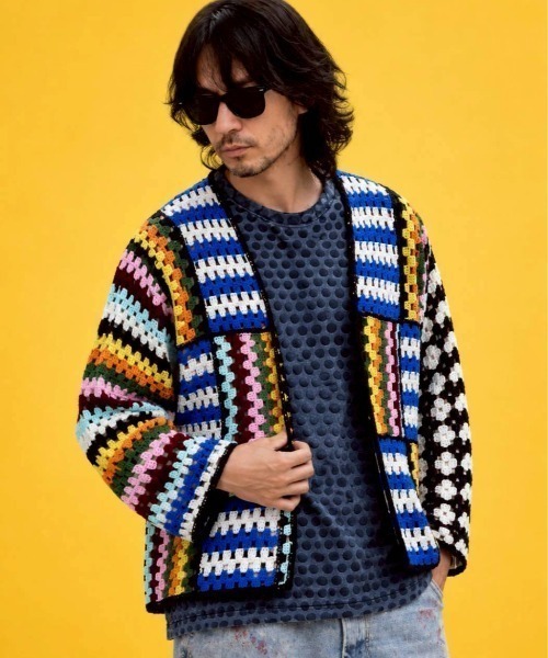 KAMINARI_TOKIO（カミナリトキオ）の「カラーブロックカーディガン（カーディガン/ボレロ・レディース・ネイビー/ピンク・FREE）」の10枚目の写真