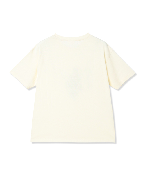 CROSSPLUS ONLINE（クロスプラスオンライン）の「トコロコムギいちごにゃんこ半袖Tシャツ（Tシャツ/カットソー・レディース・アイボリー/チャコールグレー・M/L）」の3枚目の写真