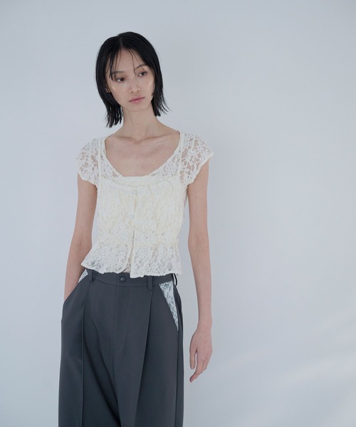 Nora Lily elle(ノラリリーエル)の「between layers(Tシャツ/カットソー・レディース・ホワイト/ブラック・FREE)」の15枚目の写真