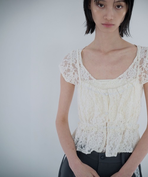 Nora Lily elle(ノラリリーエル)の「between layers(Tシャツ/カットソー・レディース・ホワイト/ブラック・FREE)」の7枚目の写真