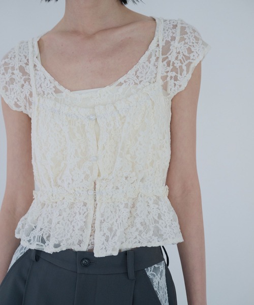 Nora Lily elle(ノラリリーエル)の「between layers(Tシャツ/カットソー・レディース・ホワイト/ブラック・FREE)」の6枚目の写真