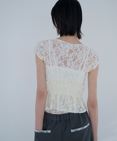 Nora Lily elle(ノラリリーエル)の「between layers(Tシャツ/カットソー・レディース・ホワイト/ブラック・FREE)」の5枚目の写真