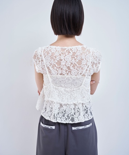 Nora Lily elle(ノラリリーエル)の「between layers(Tシャツ/カットソー・レディース・ホワイト/ブラック・FREE)」の10枚目の写真