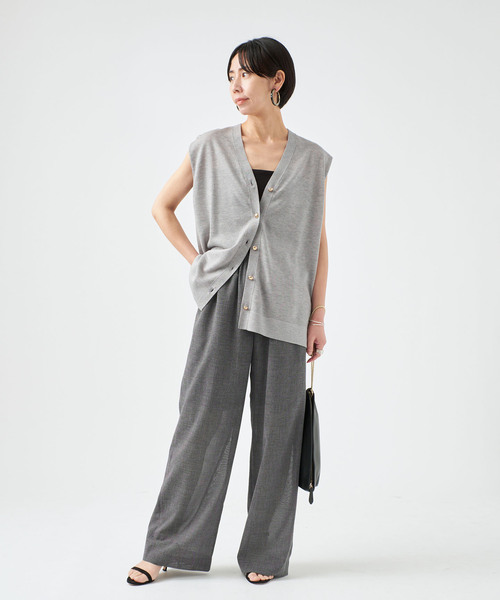 VERMEIL par iena(ヴェルメイユパーイエナ)の「Glen Check イージーパンツ(スラックス・レディース・その他4/その他1・38/36)」の8枚目の写真