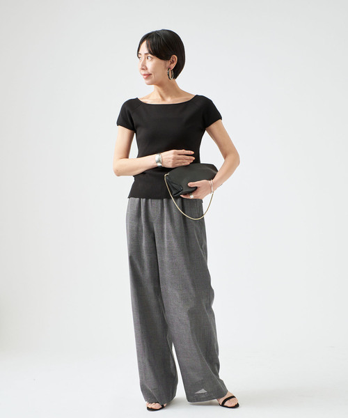 VERMEIL par iena(ヴェルメイユパーイエナ)の「Glen Check イージーパンツ(スラックス・レディース・その他4/その他1・38/36)」の9枚目の写真