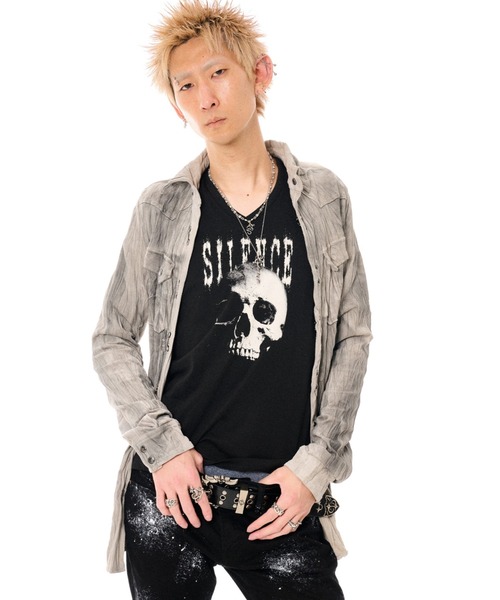 FUGA(フーガ)の「『FUGA/フーガ』クリンクル加工フェイクスエードシャツ(シャツ/ブラウス・メンズ・ブラック/グレー・M/L)」の12枚目の写真