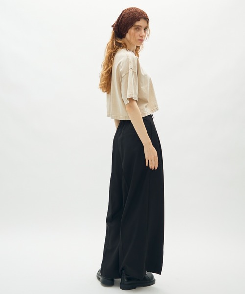 full/fill.（フルフィル）の「two tuck wide pants / 2タックワイドパンツ（スラックス・レディース・ブラック/ベージュ・FREE）」の5枚目の写真