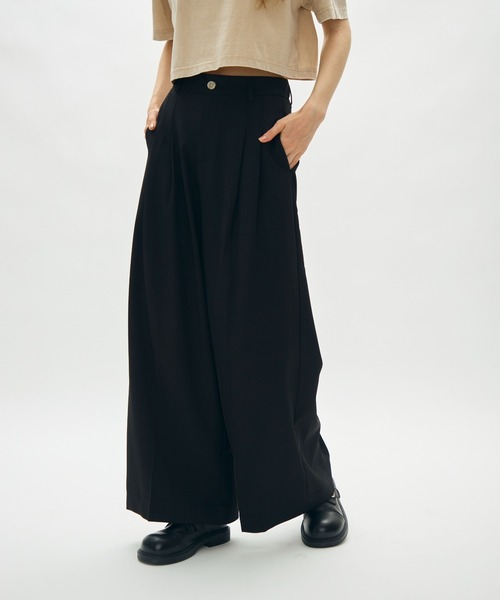 full/fill.（フルフィル）の「two tuck wide pants / 2タックワイドパンツ（スラックス・レディース・ブラック/ベージュ・FREE）」の7枚目の写真