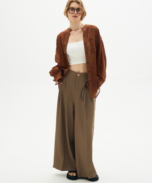 full/fill.（フルフィル）の「two tuck wide pants / 2タックワイドパンツ（スラックス・レディース・ブラック/ベージュ・FREE）」の11枚目の写真