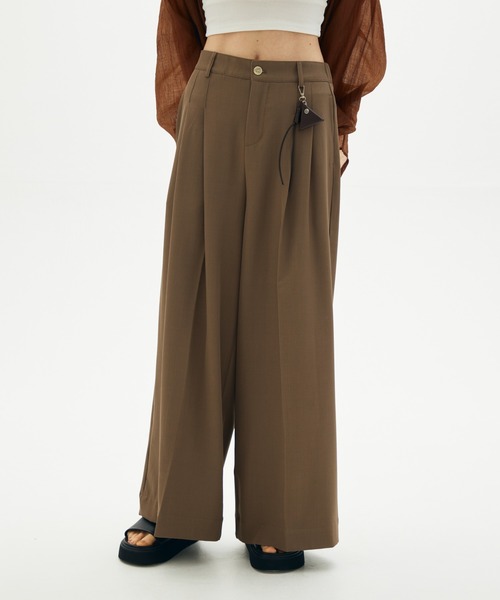 full/fill.（フルフィル）の「two tuck wide pants / 2タックワイドパンツ（スラックス・レディース・ブラック/ベージュ・FREE）」の14枚目の写真