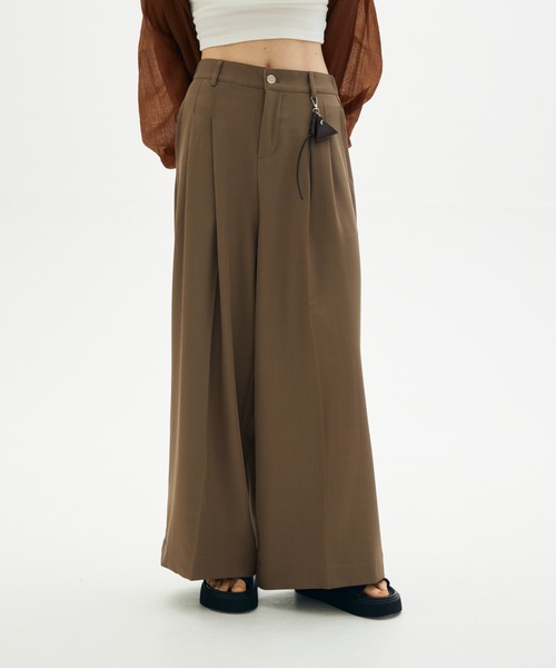 full/fill.（フルフィル）の「two tuck wide pants / 2タックワイドパンツ（スラックス・レディース・ブラック/ベージュ・FREE）」の15枚目の写真