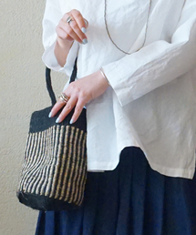 JOURNAL STANDARD LUXE | 【SOIL】STRIPE SISAL ONE HANDLE BAG(かごバッグ)