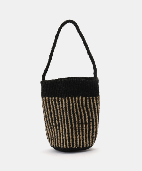 JOURNAL STANDARD LUXE（ジャーナルスタンダード　ラックス）の「【SOIL】STRIPE SISAL ONE HANDLE BAG（かごバッグ・レディース・ブラウン/ブラック・FREE）」の5枚目の写真