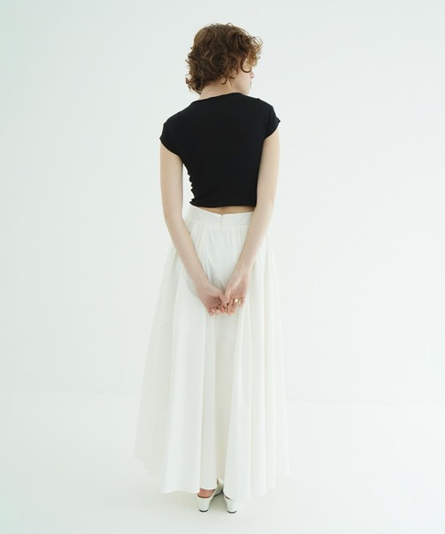 CLANE(クラネ)の「SOFT SHEER COMPACT TOPS(Tシャツ/カットソー・レディース・ブラウン/ホワイト/ブラック・1/2)」の13枚目の写真
