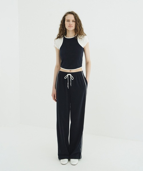 CLANE(クラネ)の「SOFT SHEER COMPACT TOPS(Tシャツ/カットソー・レディース・ブラウン/ホワイト/ブラック・1/2)」の6枚目の写真