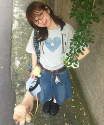 MTTIRE（マティレ）の「ME VINTAGE HEART OVERSIZED T-SHIRT / LIGHT GRAY（Tシャツ/カットソー）」