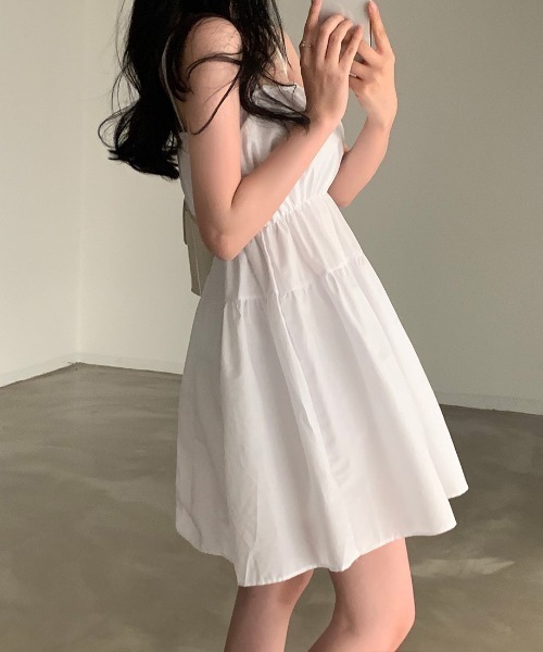 FAVORITO(ファヴォリート)の「キャミワンピース(ワンピース・レディース・ホワイト/ブラック・F)」の4枚目の写真