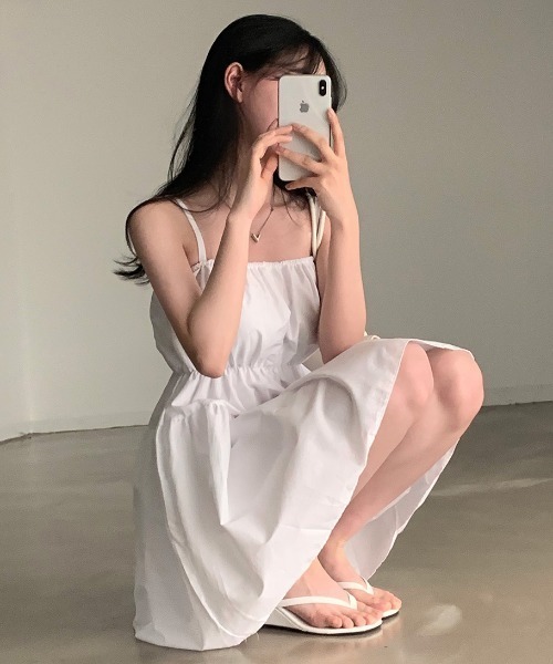 FAVORITO(ファヴォリート)の「キャミワンピース(ワンピース・レディース・ホワイト/ブラック・F)」の9枚目の写真