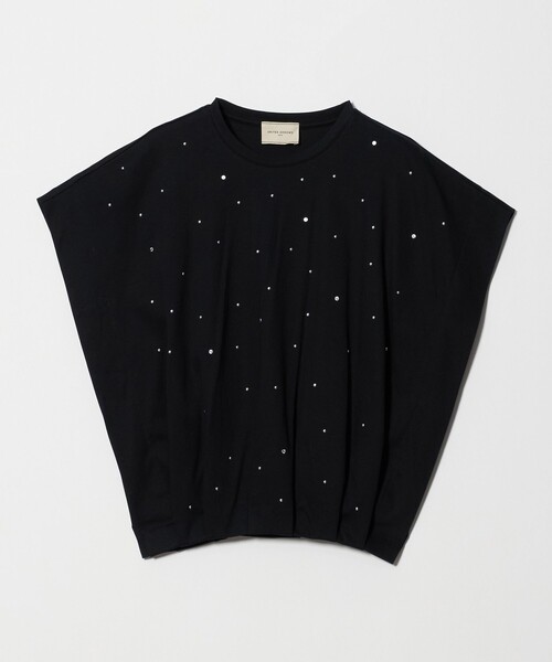 UNITED ARROWS(ユナイテッドアローズ)の「ビジュー Tシャツ ‐接触冷感‐(Tシャツ/カットソー・レディース・ホワイト/ブラック・FREE)」の2枚目の写真