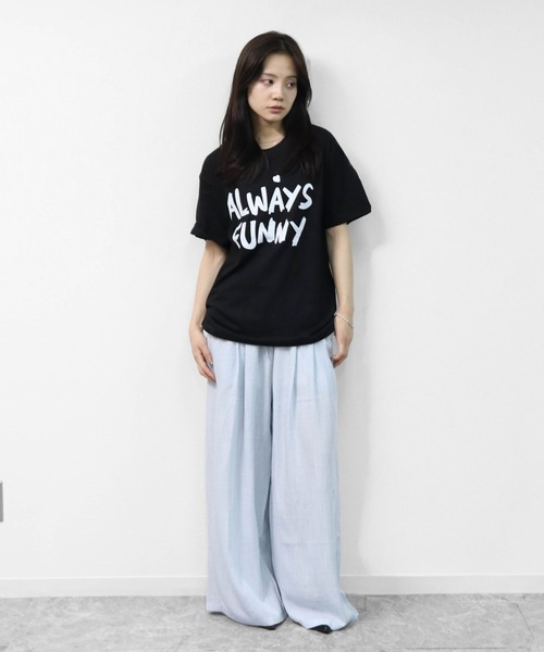 THE CELL.(ザセルドット)の「リラックスシルエット ロゴT 2 RELAXED SILHOUETTE LOGO T-SHIRT 2(Tシャツ/カットソー・レディース・ブラック/オフホワイト・FREE)」の6枚目の写真