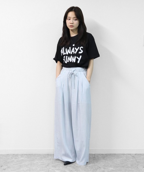 THE CELL.(ザセルドット)の「リラックスシルエット ロゴT 2 RELAXED SILHOUETTE LOGO T-SHIRT 2(Tシャツ/カットソー・レディース・ブラック/オフホワイト・FREE)」の7枚目の写真
