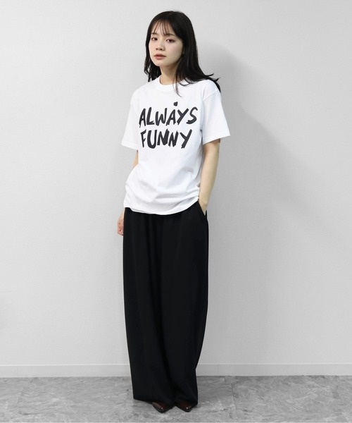 THE CELL.(ザセルドット)の「リラックスシルエット ロゴT 2 RELAXED SILHOUETTE LOGO T-SHIRT 2(Tシャツ/カットソー・レディース・ブラック/オフホワイト・FREE)」の5枚目の写真
